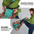Plumeria Polynesian Pattern Grocery Bag Unique Fantasy Teal Orange