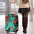 Plumeria Polynesian Pattern Luggage Cover Unique Fantasy Teal Orange