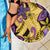 Plumeria Polynesian Pattern Beach Blanket Unique Fantasy Yellow Purple