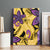 Plumeria Polynesian Pattern Canvas Wall Art Unique Fantasy Yellow Purple