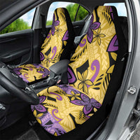 Plumeria Polynesian Pattern Car Seat Cover Unique Fantasy Yellow Purple LT01 - Polynesian Pride