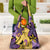 Plumeria Polynesian Pattern Grocery Bag Unique Fantasy Yellow Purple