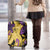 Plumeria Polynesian Pattern Luggage Cover Unique Fantasy Yellow Purple