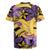 Plumeria Polynesian Pattern Rugby Jersey Unique Fantasy Yellow Purple