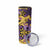 Plumeria Polynesian Pattern Skinny Tumbler Unique Fantasy Yellow Purple