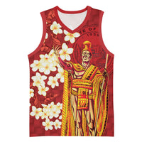 Hawaii King Kamehameha Basketball Jersey Plumeria Lauhala Pattern