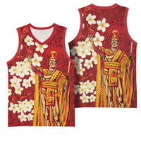 Hawaii King Kamehameha Basketball Jersey Plumeria Lauhala Pattern