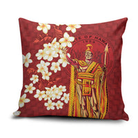 Hawaii King Kamehameha Pillow Cover Plumeria Lauhala Pattern