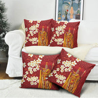 Hawaii King Kamehameha Pillow Cover Plumeria Lauhala Pattern