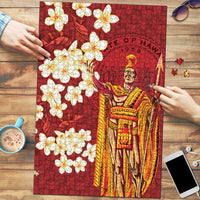 Hawaii King Kamehameha Puzzle Plumeria Lauhala Pattern