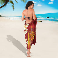 Hawaii King Kamehameha Sarong Plumeria Lauhala Pattern