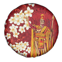Hawaii King Kamehameha Spare Tire Cover Plumeria Lauhala Pattern