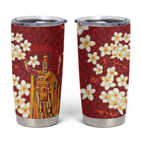 Hawaii King Kamehameha Tumbler Cup Plumeria Lauhala Pattern