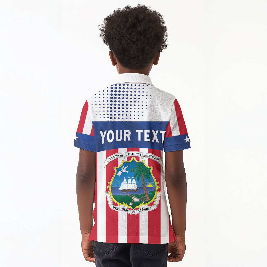 Personalized Liberia 1847 Kid Polo Shirt Happy Independence Day