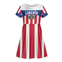Personalized Liberia 1847 Kid Short Sleeve Dress Happy Independence Day