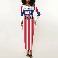 Personalized Liberia 1847 Long Sleeve Bodycon Dress Happy Independence Day