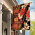 Hawaii Christmas Poinsettia Lei Garden Flag Tapa Pattern - Polynesian Pride