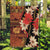 Hawaii Christmas Poinsettia Lei Garden Flag Tapa Pattern - Polynesian Pride