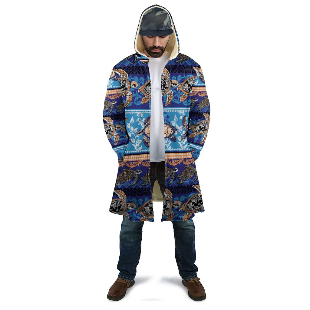 Hawaii Turtles Pattern Special Blue Cloak LT01 - Polynesian Pride