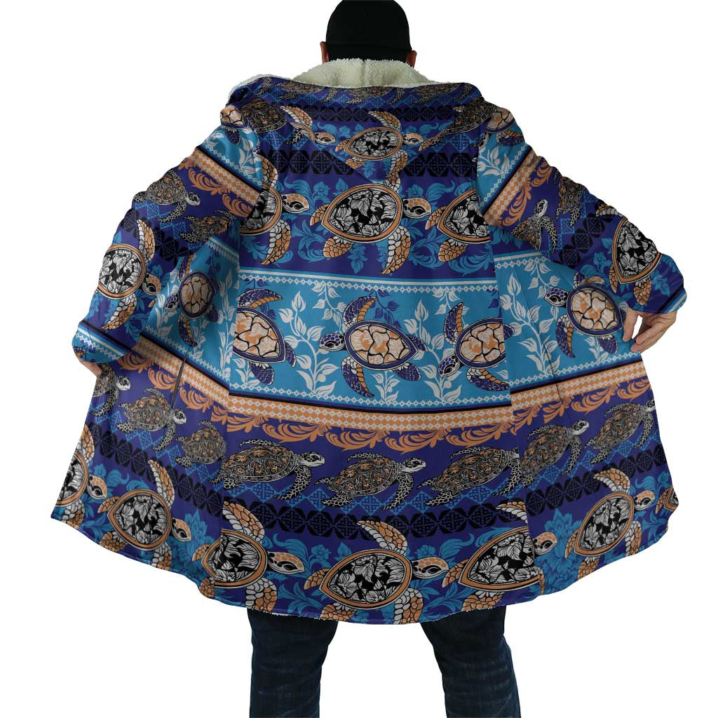 Hawaii Turtles Pattern Special Blue Cloak LT01 - Polynesian Pride