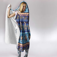Hawaii Turtles Pattern Special Blue Hooded Blanket - Polynesian Pride