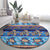 Hawaii Turtles Pattern Special Blue Round Carpet - Polynesian Pride