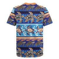 Hawaii Turtles Pattern Special Blue Rugby Jersey LT01 - Polynesian Pride