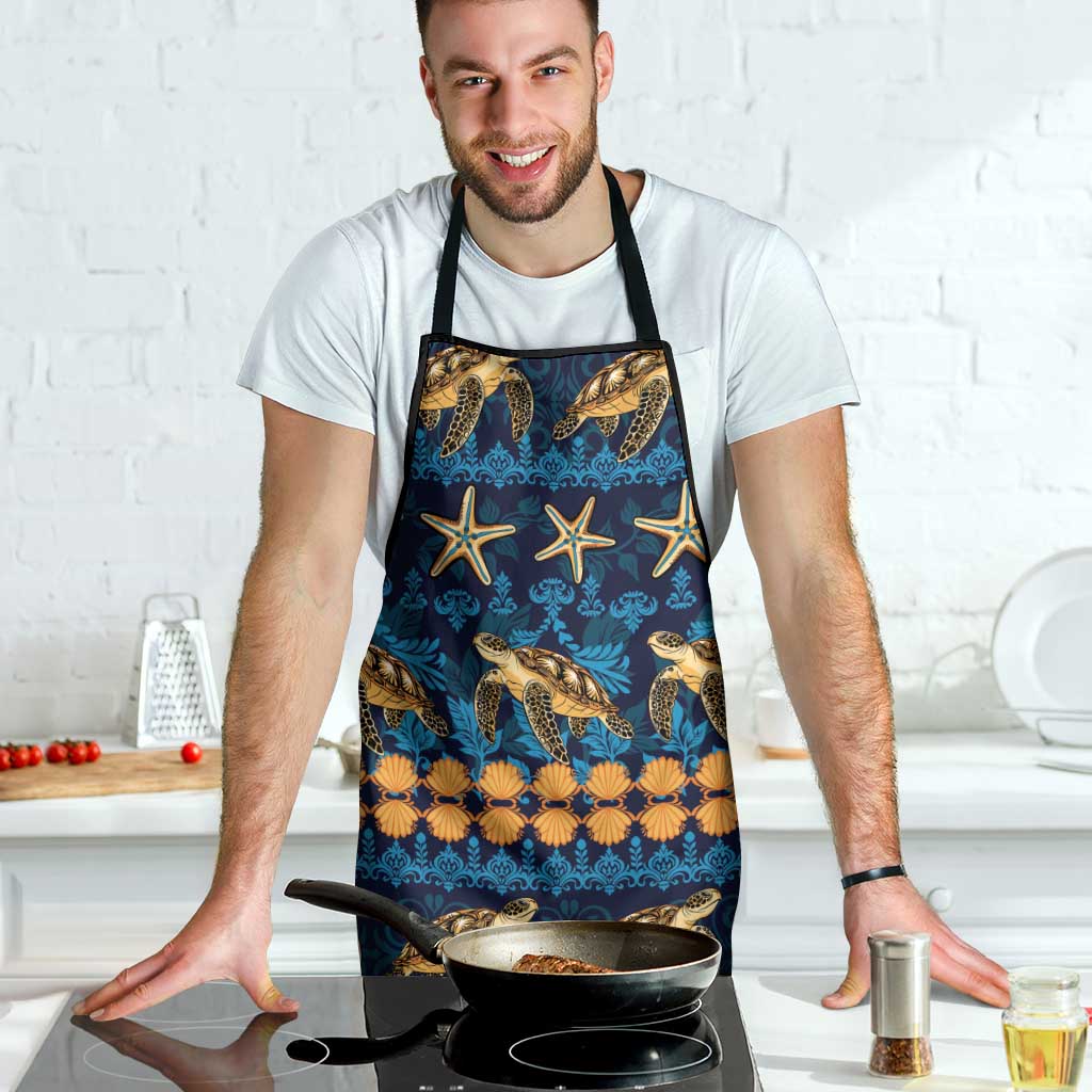 Hawaii Turtles Starfish Unique Pattern Apron - Polynesian Pride
