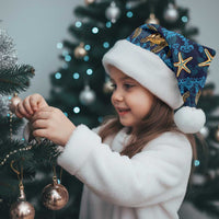 Hawaii Turtles Starfish Unique Pattern Christmas Santa Hat - Polynesian Pride