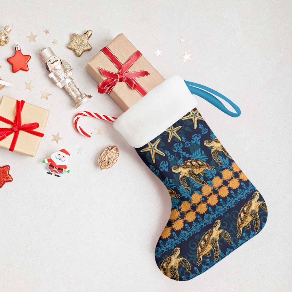 Hawaii Turtles Starfish Unique Pattern Christmas Stocking - Polynesian Pride