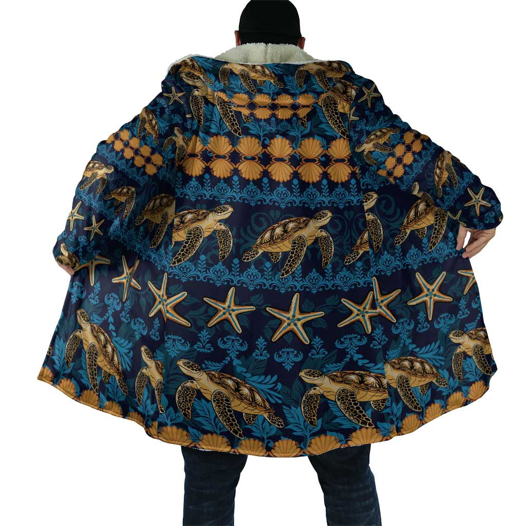 Hawaii Turtles Starfish Unique Pattern Cloak LT01 - Polynesian Pride