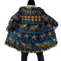 Hawaii Turtles Starfish Unique Pattern Cloak LT01 - Polynesian Pride