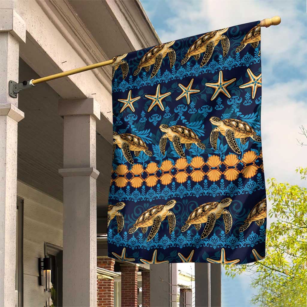 Hawaii Turtles Starfish Unique Pattern Garden Flag - Polynesian Pride