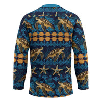 Hawaii Turtles Starfish Unique Pattern Hockey Jersey - Polynesian Pride