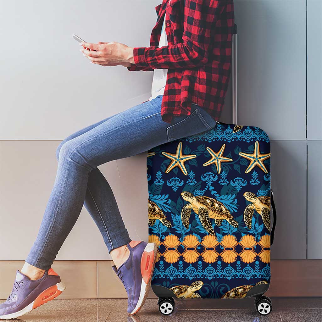 Hawaii Turtles Starfish Unique Pattern Luggage Cover - Polynesian Pride