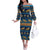 Hawaii Turtles Starfish Unique Pattern Off The Shoulder Long Sleeve Dress - Polynesian Pride