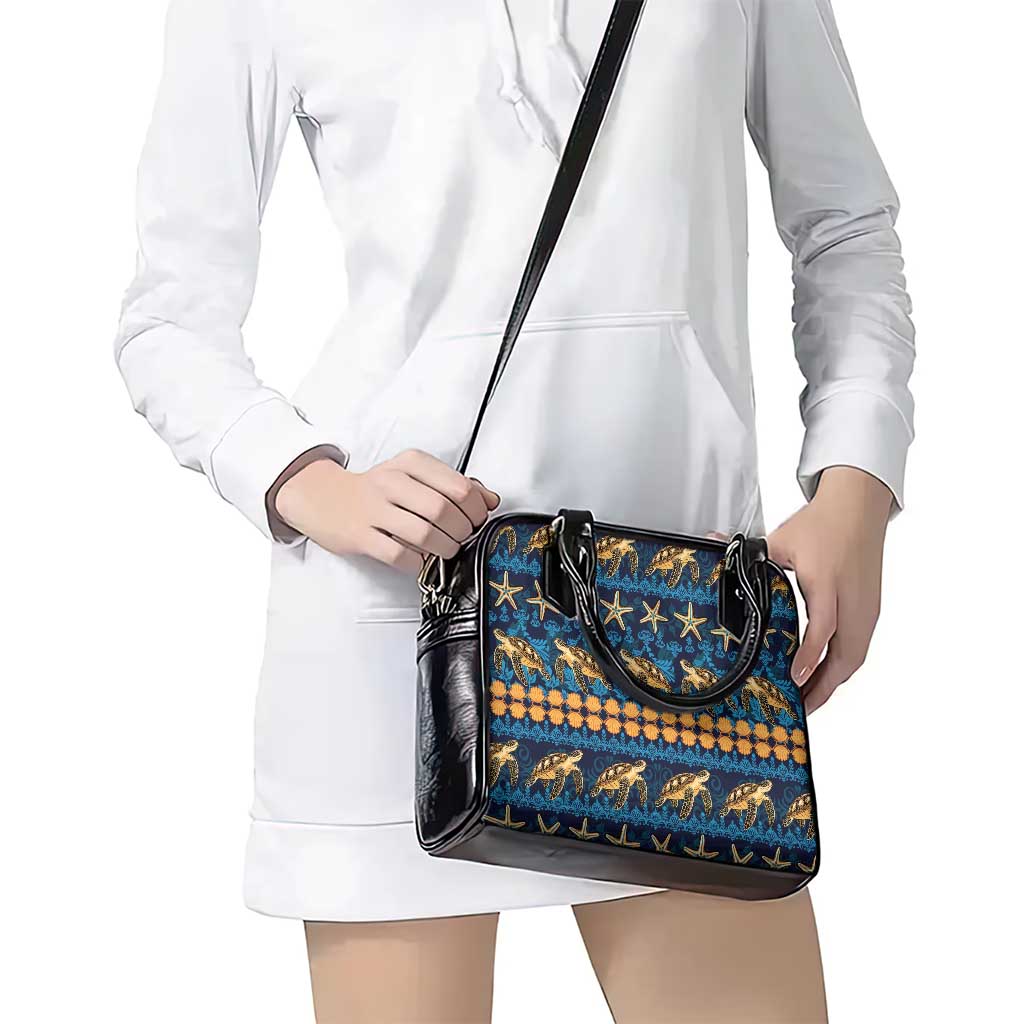 Hawaii Turtles Starfish Unique Pattern Shoulder Handbag - Polynesian Pride