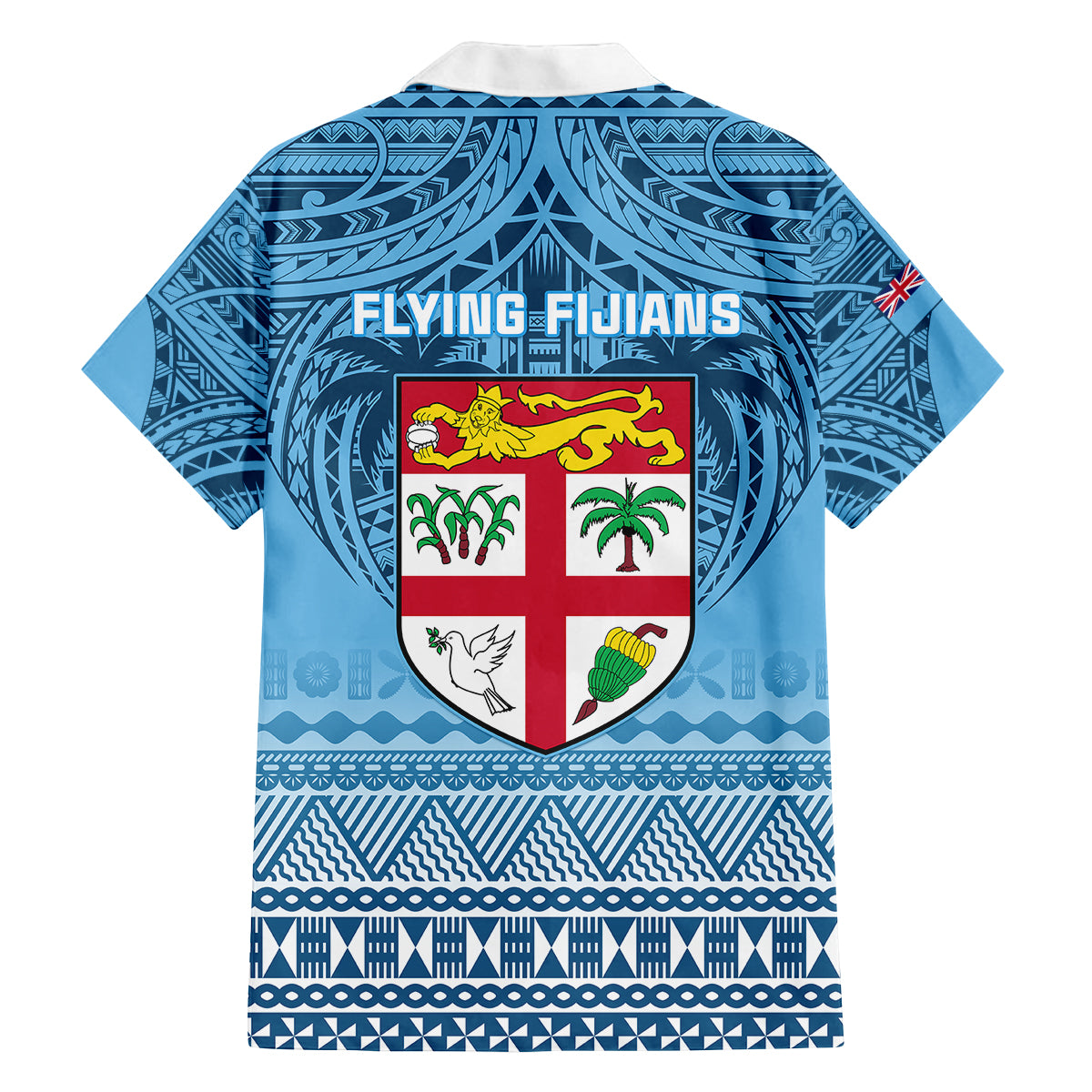 Fiji Rugby Family Matching Off Shoulder Short Dress and Hawaiian Shirt Fijian Go 2023 World Cup LT01 - Polynesian Pride