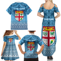 Fiji Rugby Family Matching Summer Maxi Dress and Hawaiian Shirt Fijian Go 2023 World Cup LT01 - Polynesian Pride