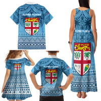 Fiji Rugby Family Matching Tank Maxi Dress and Hawaiian Shirt Fijian Go 2023 World Cup LT01 - Polynesian Pride