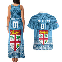 Custom Fiji Rugby Couples Matching Tank Maxi Dress and Hawaiian Shirt Fijian Go 2023 World Cup LT01 - Polynesian Pride