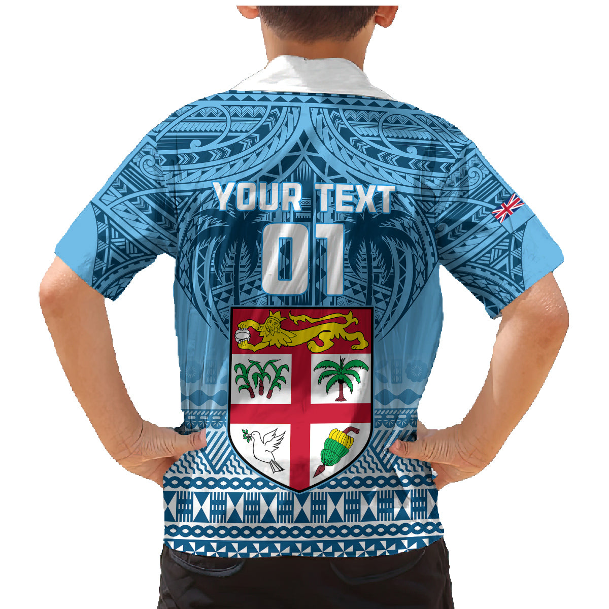 Custom Fiji Rugby Family Matching Mermaid Dress and Hawaiian Shirt Fijian Go 2023 World Cup LT01 - Polynesian Pride