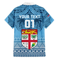 Custom Fiji Rugby Family Matching Off Shoulder Long Sleeve Dress and Hawaiian Shirt Fijian Go 2023 World Cup LT01 - Polynesian Pride