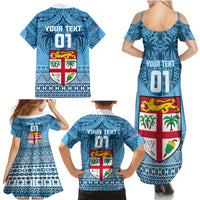 Custom Fiji Rugby Family Matching Summer Maxi Dress and Hawaiian Shirt Fijian Go 2023 World Cup LT01 - Polynesian Pride