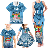 Custom Fiji Rugby Family Matching Tank Maxi Dress and Hawaiian Shirt Fijian Go 2023 World Cup LT01 - Polynesian Pride