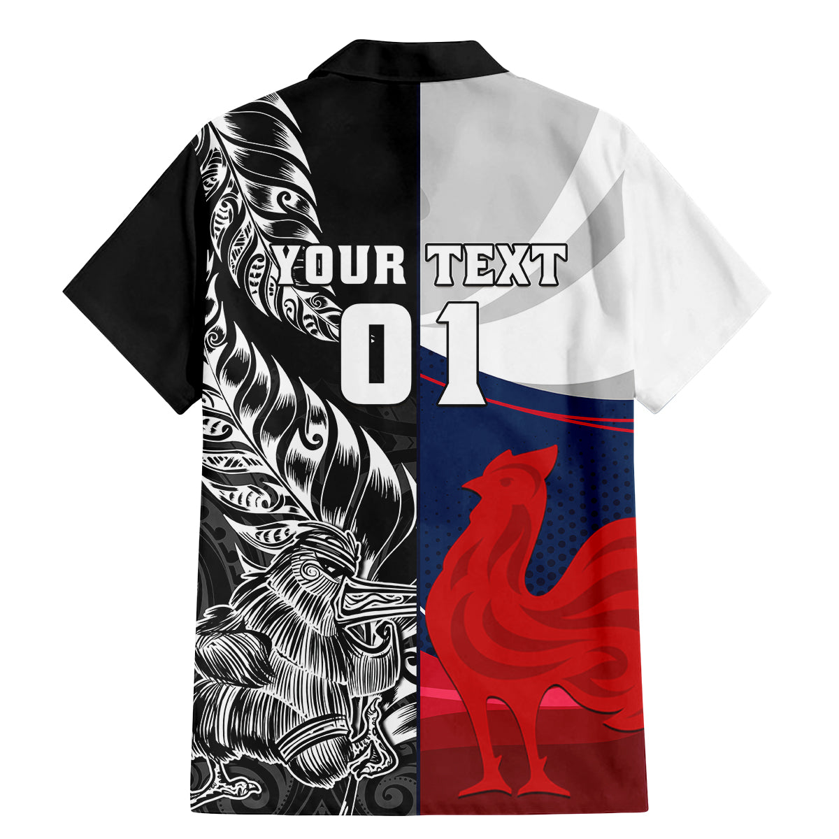 Custom New Zealand And France Rugby Family Matching Mermaid Dress and Hawaiian Shirt XV de France Kiwi Silver Fern 2023 World Cup LT01 - Polynesian Pride