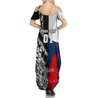 Custom New Zealand And France Rugby Family Matching Summer Maxi Dress and Hawaiian Shirt XV de France Kiwi Silver Fern 2023 World Cup LT01 - Polynesian Pride