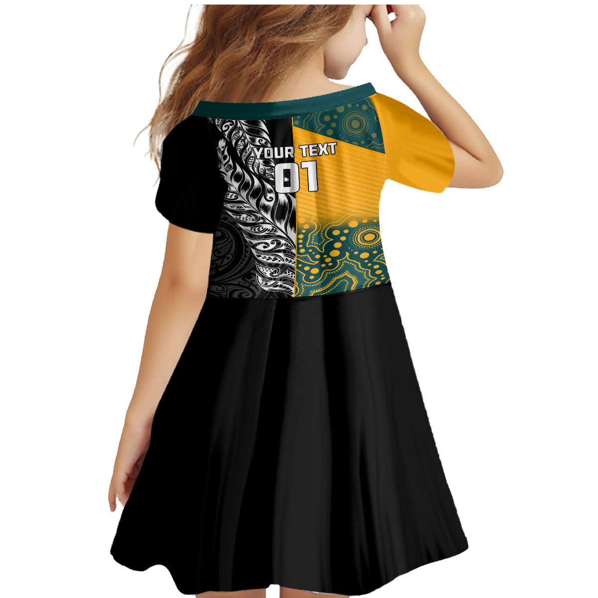 Custom New Zealand And Australia Rugby Family Matching Mermaid Dress and Hawaiian Shirt Wallabies Kiwi Silver Fern 2023 World Cup LT01 - Polynesian Pride