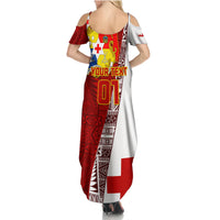 Custom Tonga Rugby Family Matching Summer Maxi Dress and Hawaiian Shirt Tongan Go 2023 World Cup LT01 - Polynesian Pride