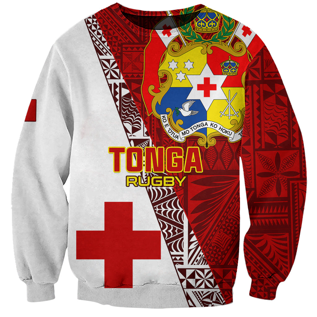 Custom Tonga Rugby Sweatshirt Tongan Go 2023 World Cup LT01 Unisex Red - Polynesian Pride